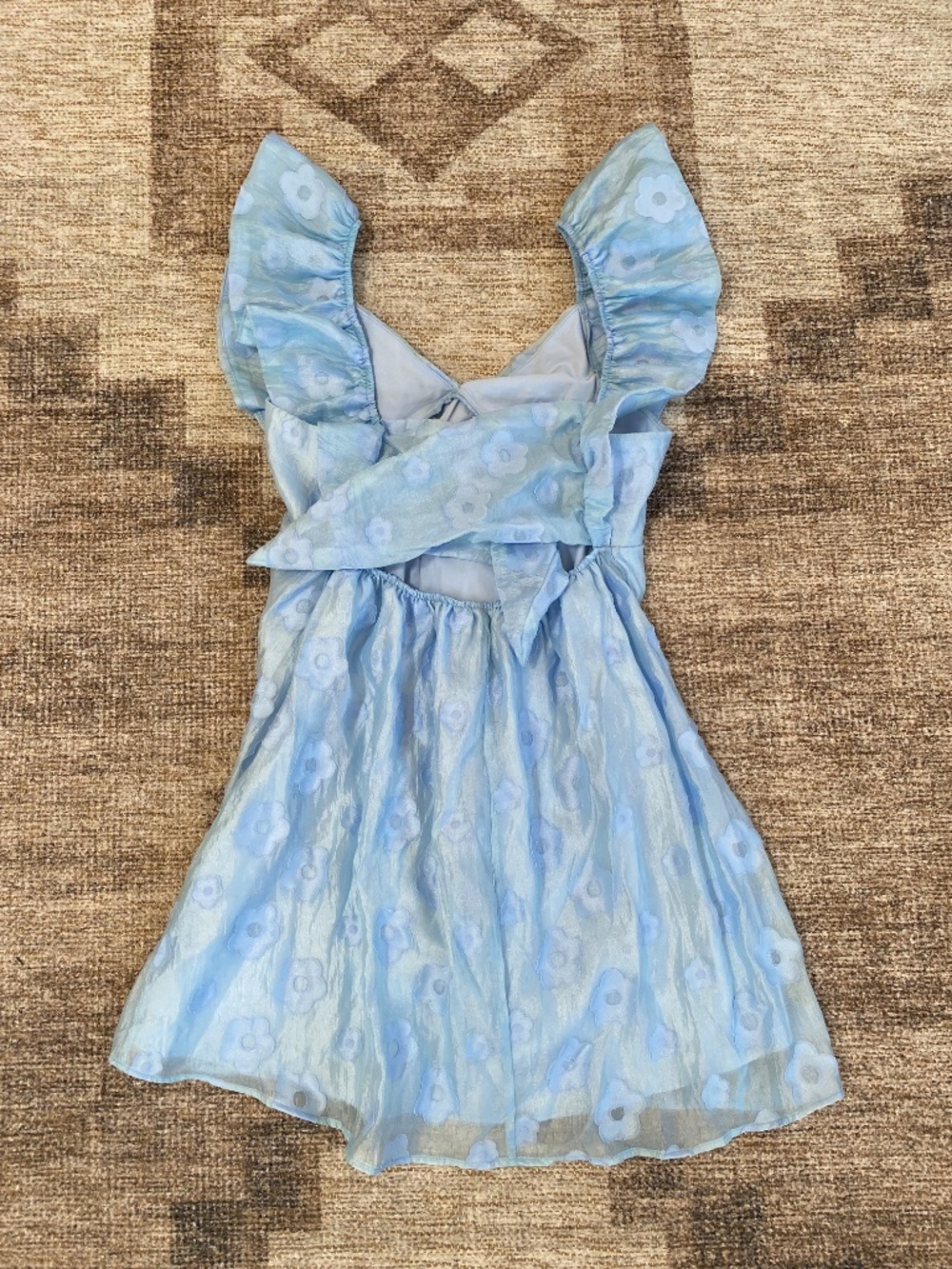 Thirty Thirty Floral Ruffle Babydoll Mini Dress - Picture 4 of 7